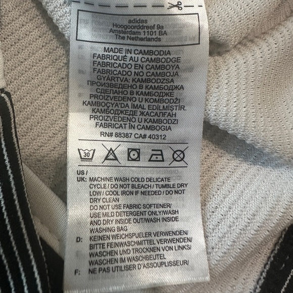 Adidas Women’s Tank Top Size Small Black and White striped - Picture 6 of 7